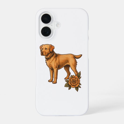 iPhone用オーダーメイド犬種スマホケース iPhone 16ケース (裏面)