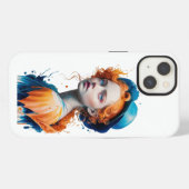 iPhone用カラフルな3Dガールズデザインのバックカバー iPhoneケース (裏面横)