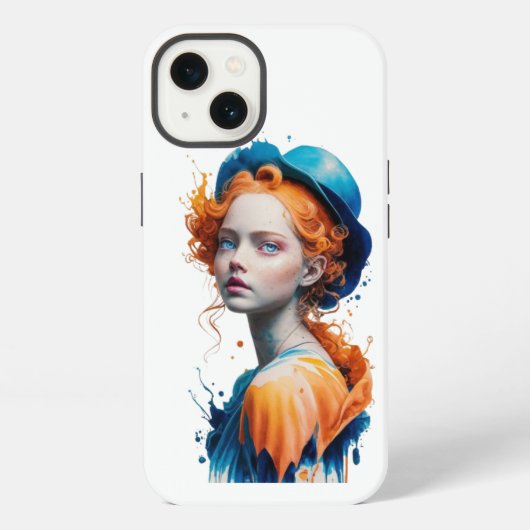 iPhone用カラフルな3Dガールズデザインのバックカバー iPhoneケース (裏面)
