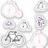 IPhone用カラフルヴィンテージバイクステッカー シール (正面)
