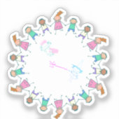 Iphone用スティックフィギュア魔女シール シール (正面)