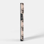 iPhone用ブラック&ホワイトフラワーフローラ電話ケース iPhoneケース (右側面)