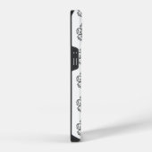 iPhone用ブラック&ホワイトフラワーフローラ電話ケース iPhoneケース (右側面)