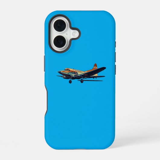 iPhone用ブルーカバー iPhone 16ケース (裏面)