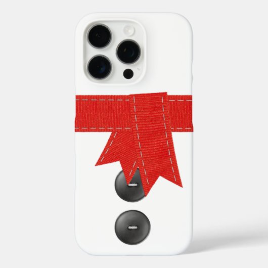 iPhone用レッドスカーフの雪だるまコスチューム Case-Mate iPhoneケース (裏面)