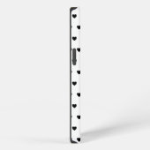 iPhone用白黒ハートパターンカバー iPhoneケース (右側面)