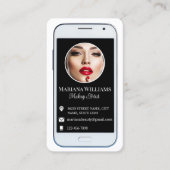 iphone頭が切れるソーシャルメディアフォトqrコード 名刺 (正面)