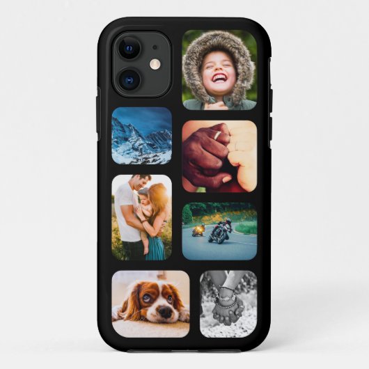 iPhone11フォトコラージュテンプレート丸め強 Case-Mate iPhoneケース (裏面)