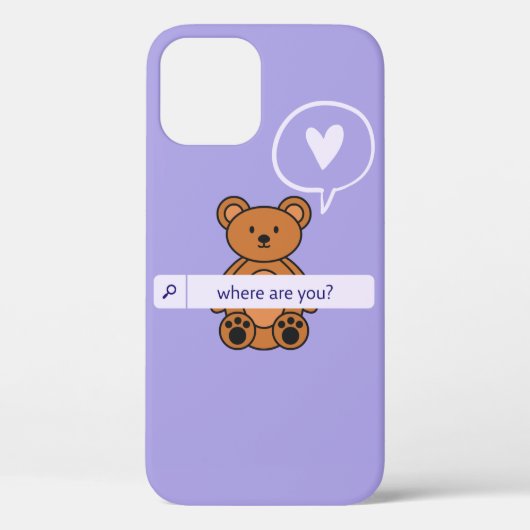 iPhone12ケース、紫色 Case-Mate iPhoneケース (裏面)