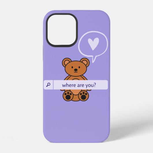 iPhone12ケース、紫色 iPhoneケース (裏面)