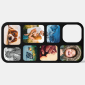 iPhone12最大フォトコラージュテンプレート丸め電話 Case-Mate iPhoneケース (裏面 (横))
