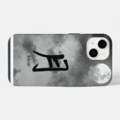 iPhone14ケース 月 夜空の漢字デザイン iPhoneケース (裏面横)