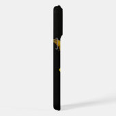 iphone15 pro max用イエローバタフライフォンケース iPhoneケース (右側面)