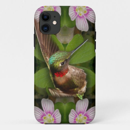 iphone4場合-開花のハチドリ Case-Mate iPhoneケース (裏面)