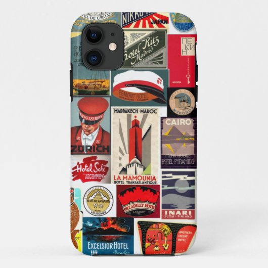 Iphone5のためのヴィンテージの世界旅行者の荷物のラベル Case-Mate iPhoneケース (裏面)