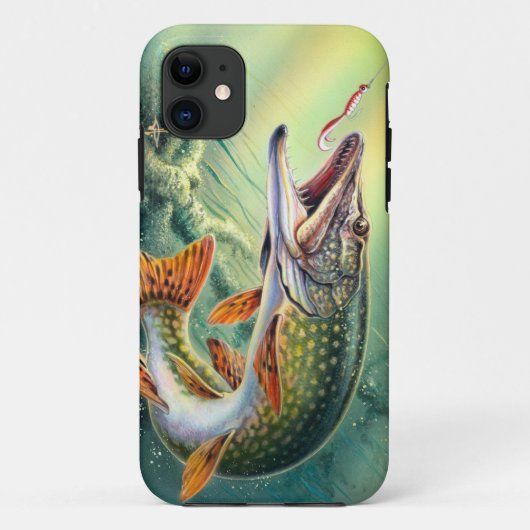 IPHONE5パイクの魚釣りの場合 Case-Mate iPhoneケース (裏面)
