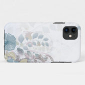 iPhone5抽象的で青いピンクの水彩画の花柄の箱 Case-Mate iPhoneケース (裏面(横))