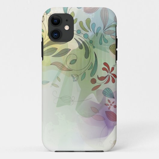 iPhone5抽象的な水彩画の花柄 Case-Mate iPhoneケース (裏面)