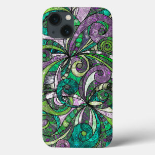 iPhone6ケースの堅いスケッチの花柄 iPhone 13ケース
