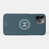 iPhone カバー | モダン シンプル モノグラム (裏面(横))