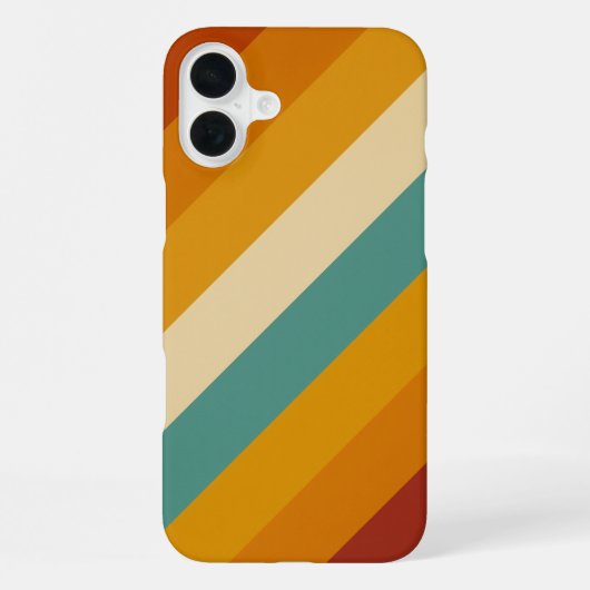 iPhone カバー - 70年代レトロスタイル (カラフル) (裏面)