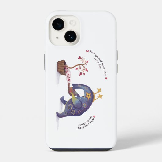 iPhone カラフル 14タフなケース、光沢 iPhoneケース (裏面)