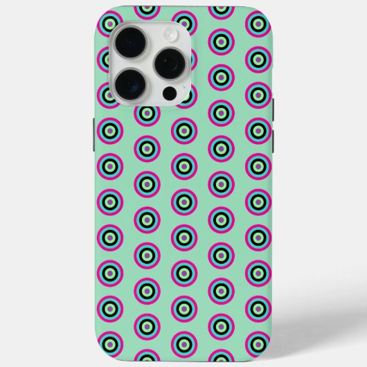 iPhone カラフル 15 Pro Maxの明るい円ケース Case-Mate iPhoneケース (裏面)