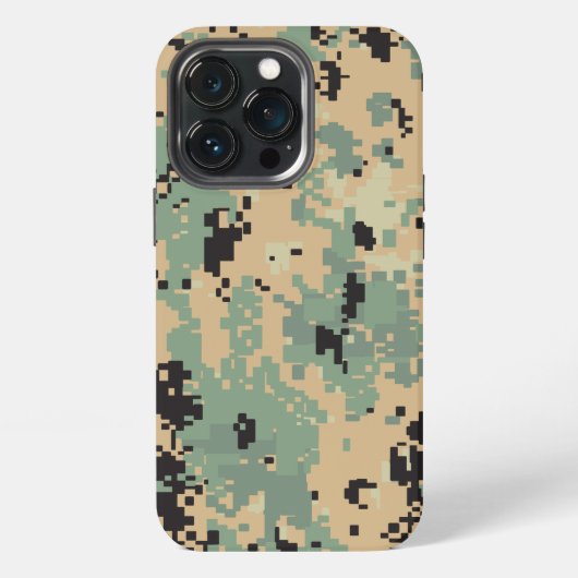 iPhone デジタル カモフラージュ パターン iPhoneケース (裏面)