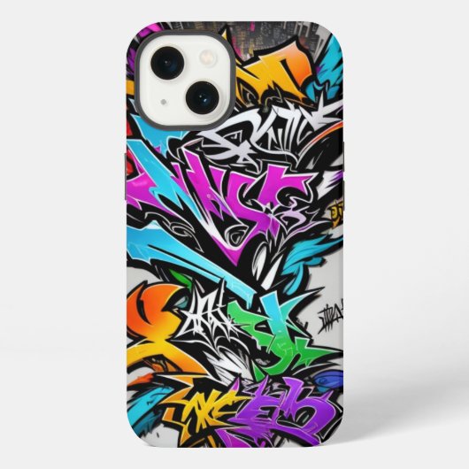 iPhone ハードケース フルカラー アブストラクト グラフィティ iPhoneケース (裏面)