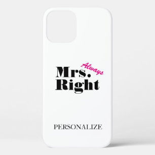 iPhone パーソナライズされた 12のケースは夫人がいつも正しい 12ケース