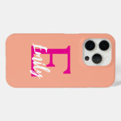 iPhone パーソナライズされた 15 Proケース – 名前をカスタムする Case-Mate iPhoneケース (裏面 (横))