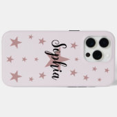 iPhone パーソナライズされた 15 Pro Maxケース – ピンクスターズ Case-Mate iPhoneケース (裏面 (横))