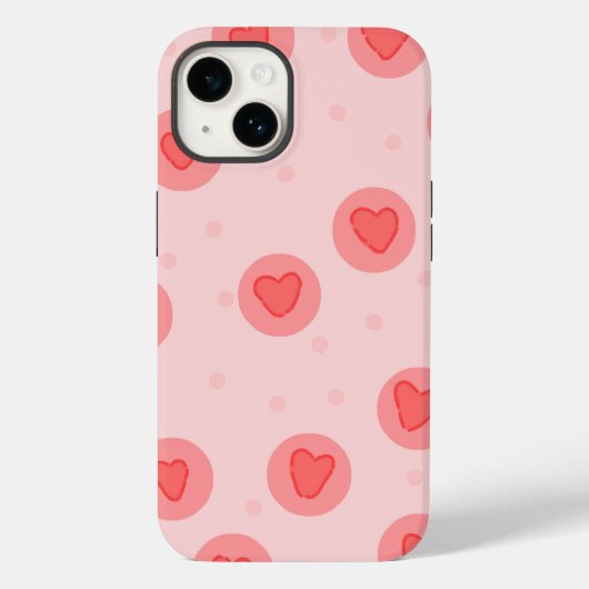 iPhone ピンクケース | かわいいラブ Case-Mate iPhoneケース (裏面)