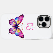 iPhone モノグラムの 14 Pro Maxケース蝶 Case-Mate iPhoneケース (裏面 (横))