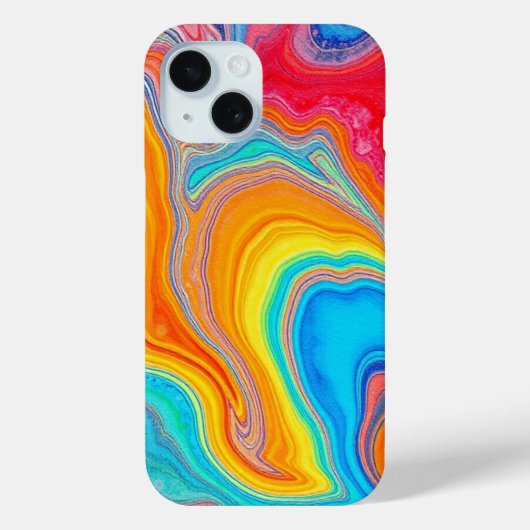 iPhone 用の水彩花柄スマホケース Case-Mate iPhoneケース (裏面)