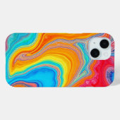 iPhone 用の水彩花柄スマホケース Case-Mate iPhoneケース (裏面 (横))