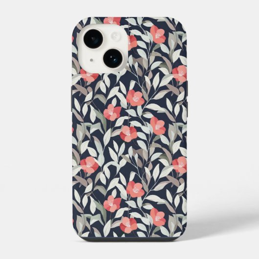 iPhone 花柄 カー iPhoneケース (裏面)