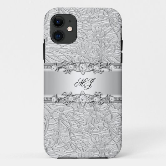 iPhone 高級感 シルバー ホワイト Case-Mate iPhoneケース (裏面)