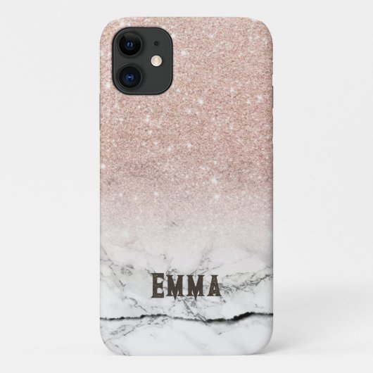 iPhone 11カバーのきらきらピンクエマ Case-Mate iPhoneケース (裏面)