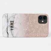 iPhone 11カバーのきらきらピンクエマ Case-Mate iPhoneケース (裏面(横))