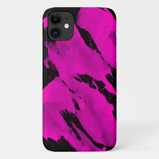 iPhone 11 ケース ブラッシー ブラック&ピンク Case-Mate iPhoneケース (裏面)
