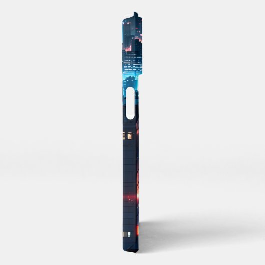 iPhone 11-15アニメケース：「Cityscape Sunset」。 iPhoneケース (右側面)