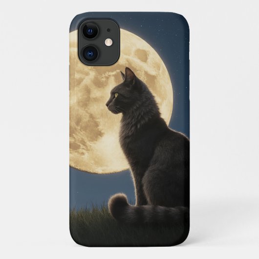 iPhone 11 cat and moon phone case Case-Mate iPhoneケース (裏面)