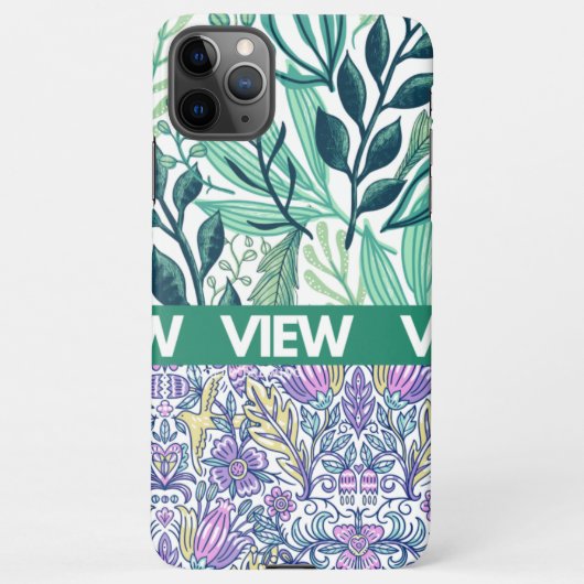 iPhone 11 Pro最大フラワーパターンケース iPhoneケース (裏面)