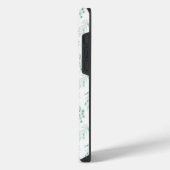 iPhone 11 Pro Max グリーンリーフ柄ケース iPhoneケース (左側面)