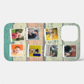 iPhone 12 7フォトコラージュヴィンテージ木製厚板 Case-Mate iPhoneケース (裏面 (横))