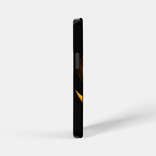 Iphone 12 mini glowing skull phone cover, abstract iPhoneケース (右側面)