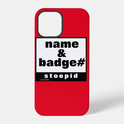 iPhone 12 Proケース「NAME & BADGE#」 iPhoneケース (裏面)