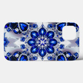 iPhone 13ケース – 青い白と一致 Case-Mate iPhoneケース (裏面 (横))