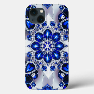 iPhone 13ケース – 青い白と一致